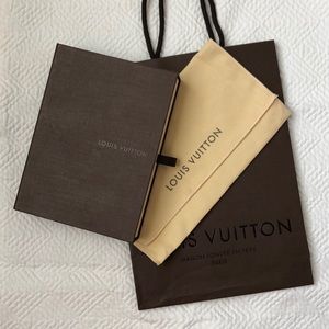 Louis Vuitton Wallet Dust-bag, box, & bag.